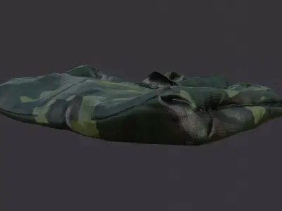 Camouflage Military Uniform Fabric Texture Low-poly 3D model