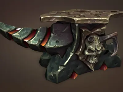 Undead anvil Low-poly 3D model