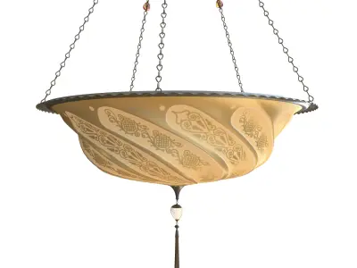 Scudo Saraceno Glass lamp Gold classic 3D model