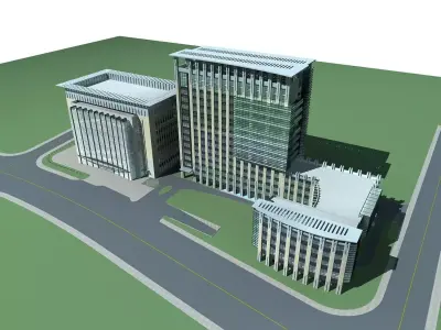 Hospital Building 3D model 24