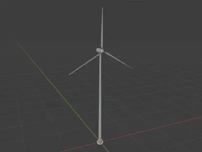 Low-Poly Wind Turbine - free Free low-poly 3D model
