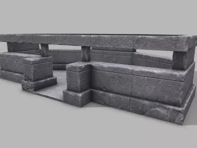 Military Bunker 7 Low-poly 3D model