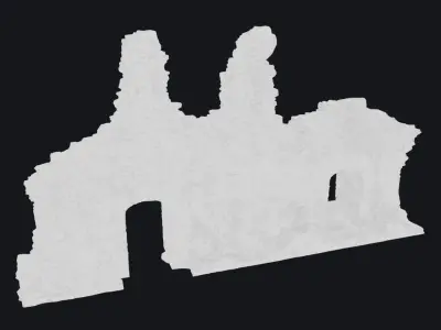 Game Ready Scanned Castle Ruins v1 Low-poly 3D model