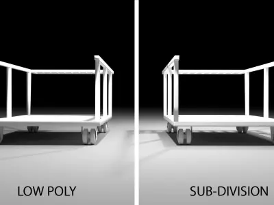 Trolley 2 stainless steel 3D model