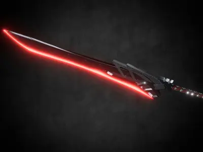 High-Poly Sword Model - Perfect for Blender Animations 3D model