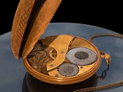 vintage watch 3D model