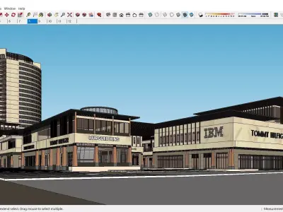 Sketchup Commercial Complex K8 3D model