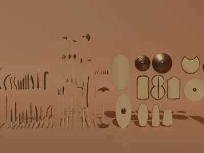Bronze Age Weapons 3D model