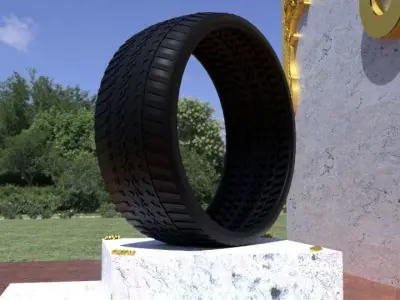 ORTAS TIRE NO 42 GAME READY Low-poly 3D model