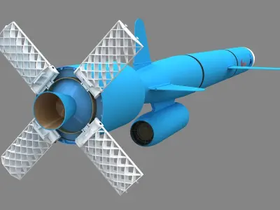 Soumar Iranian Cruise Missile Low-poly 3D model
