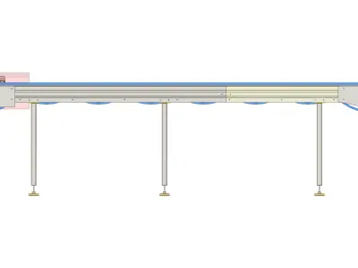 Modular Belt Conveyor 01 Low-poly 3D model