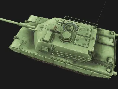 Tank M1 Abrams Low-poly 3D model