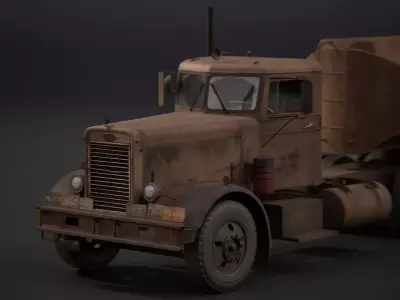 Duel Peterbilt 281 3D Model Low-poly 3D model