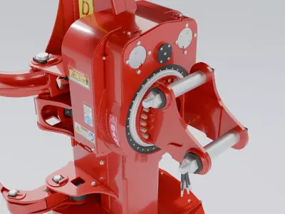 QUADCO 2900 Feller Buncher Head  3D Model Low-poly 3D model