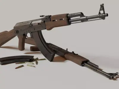 AK 47 3D model purchase