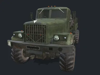 KRAZ 255 Low-poly 3D model
