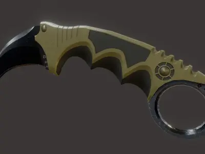 Tactical Karambit Low-poly 3D model