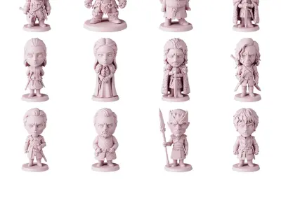 STL printable - Game of Thrones Part 1 - textured GLBs  3D print model