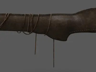 Holster and Colt Dragoon 1848 Low-poly 3D model