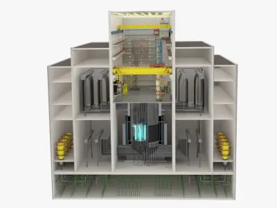 Cross Section Reactor Chernobyl 3D model
