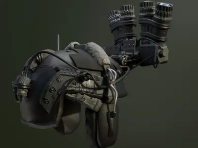 3D military helmet model Low-poly 3D model
