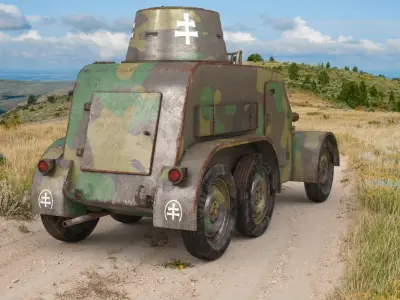 OA vz 30 Armoured Car Slowak Vray 3D model