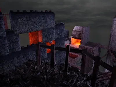 Ancient Fantasy Temple Ruins 4K Free 3D model