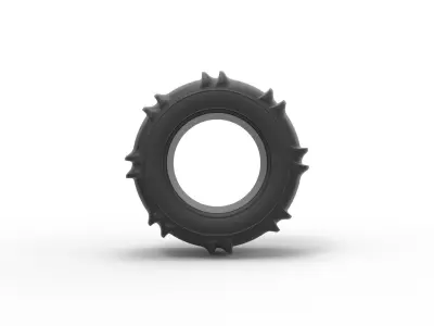 Dune buggy rear tire 9 Scale 1 to 25 3D print model
