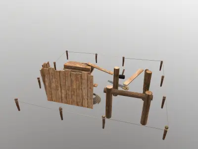  Building Foundation 2 Low-poly 3D model