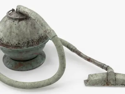 Spherical Retro Vacuum with Flexible Hose Used 3D model