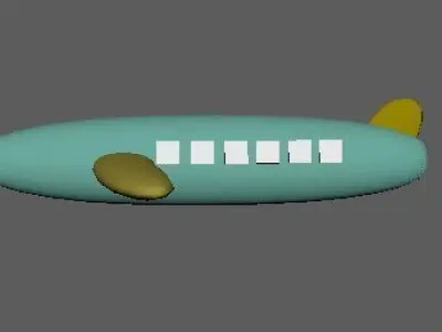 Cartoon Plane Low-poly 3D model Low-poly 3D model