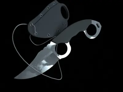 Tactical Knife 3D model buy