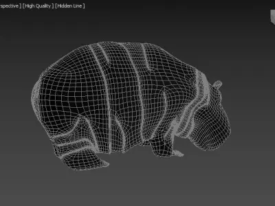 Hippopotamus Free 3D model buy