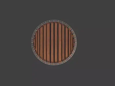 Realistic Wooden Barrel Game Ready PBR 3D Model Blender - FBX 3D model