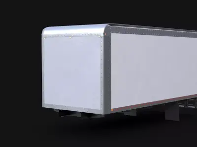 US Box Truck Body Low-poly 3D model