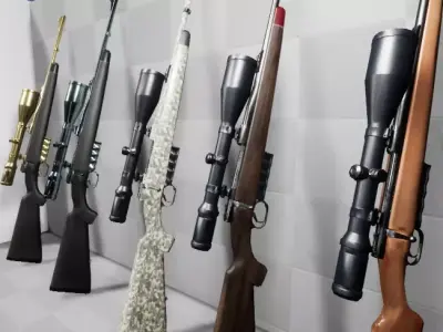 Hunting Rifle Pack Low-poly 3D model