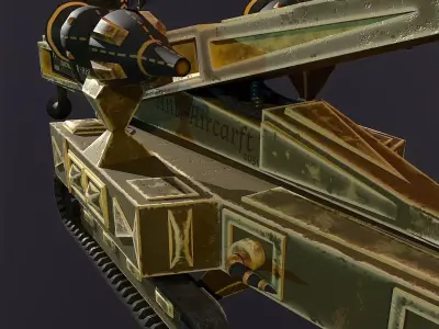 Sci Fi Anti Aircarft Free low-poly 3D model