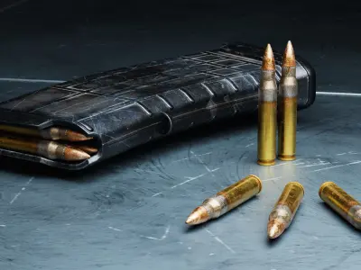 AUG Rifle Low-Poly Model Low-poly 3D model