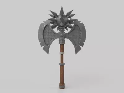 battle axe  Low-poly 3D model purchase