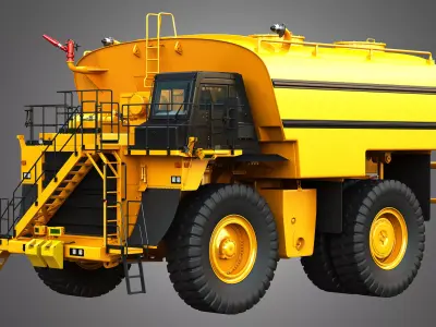 785D Water Tanker Truck 3D model