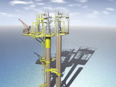 NCX caisson well protector 4 well Free 3D model