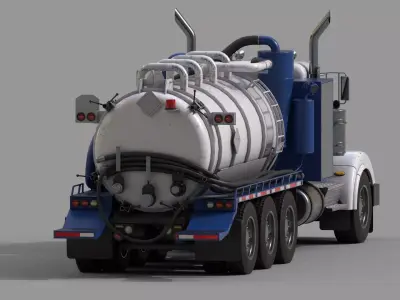 Vacuum Tank  Low-poly 3D model