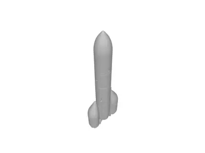 Launch Vehicle Rocket 3D Model  Free 3D model