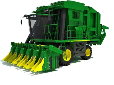 Collection of Green 2 Combines 3D model