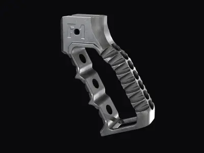 AR-15 pistol grip F1 Skeletonized Style  Low-poly 3D model