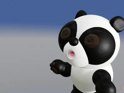 Cute Panda   Printable Model 3D model