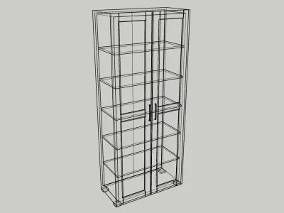 Glass Bookcase  Free 3D model
