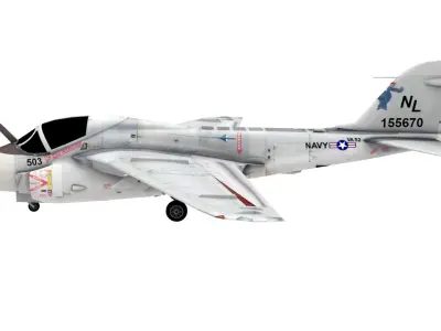 Lowpoly  Grumman A-6 Intruder Low-poly 3D model