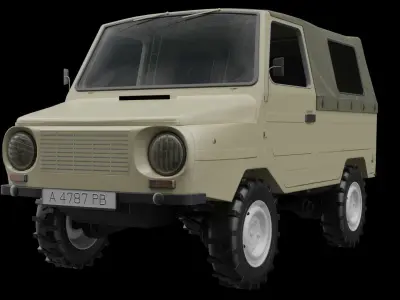 LuAZ-969 Low-poly 3D model