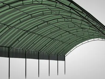 Canvas Shelter Low-poly 3D model